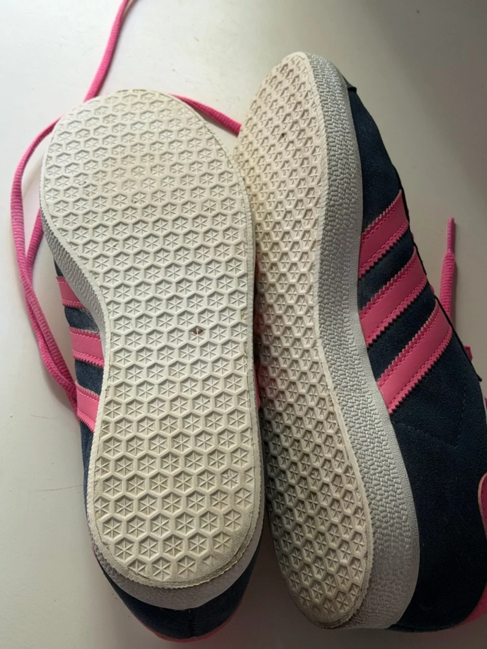 adidas Gazelle Navy and Pink Suede Women's Sneakers - Picture 3 of 7